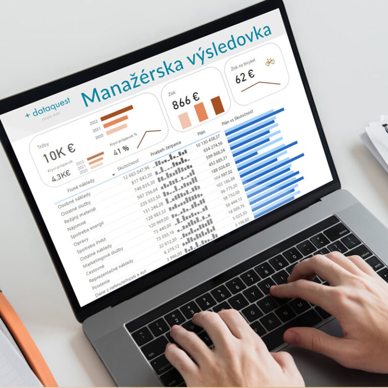 Manažérska výsledovka, analýza hospodárenia firmy, online aplikácia | dataquest.sk